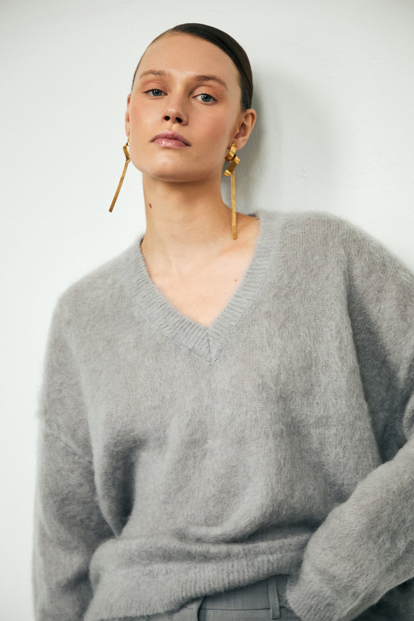 Pullover V neck | Light Gray