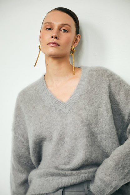 Pullover V neck | Light Gray