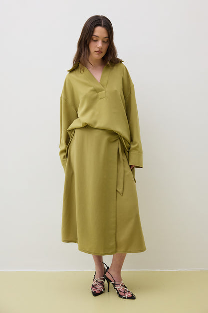 Top 17 Oversized Long Fit | Light Olive