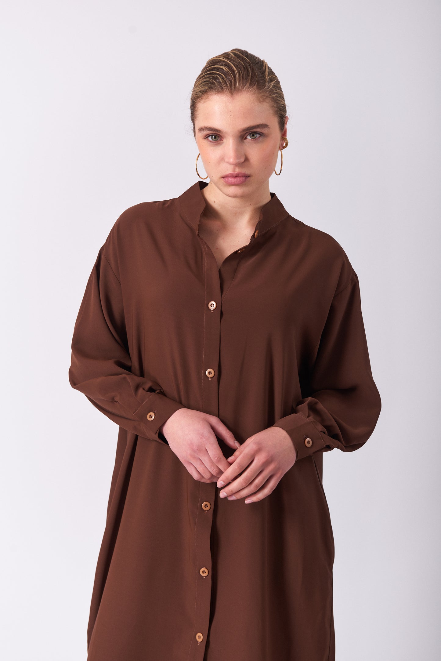 Dress 12 Long Sleeved Dress | Brown