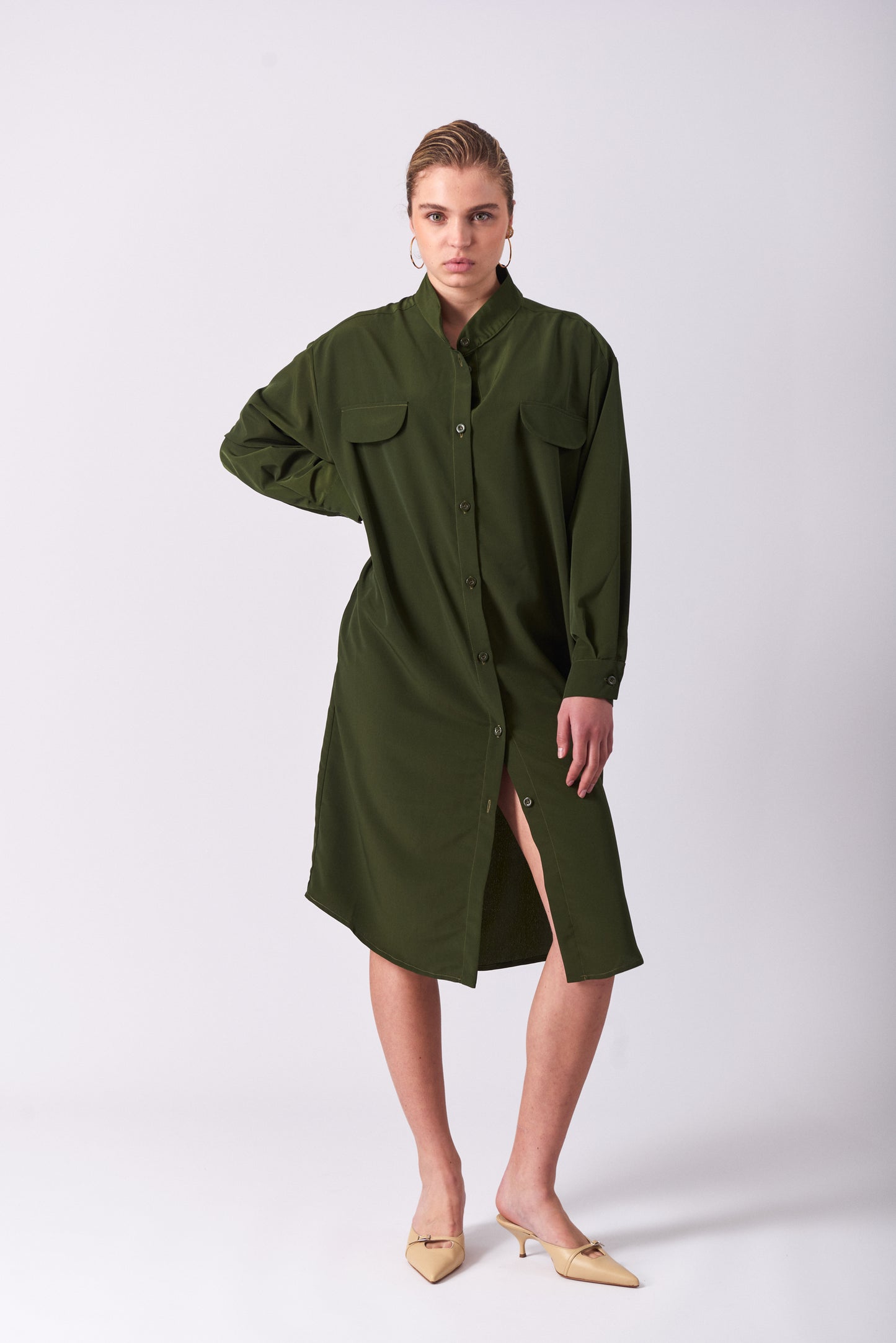 Dress 12 Long Sleeved Dress | Olive