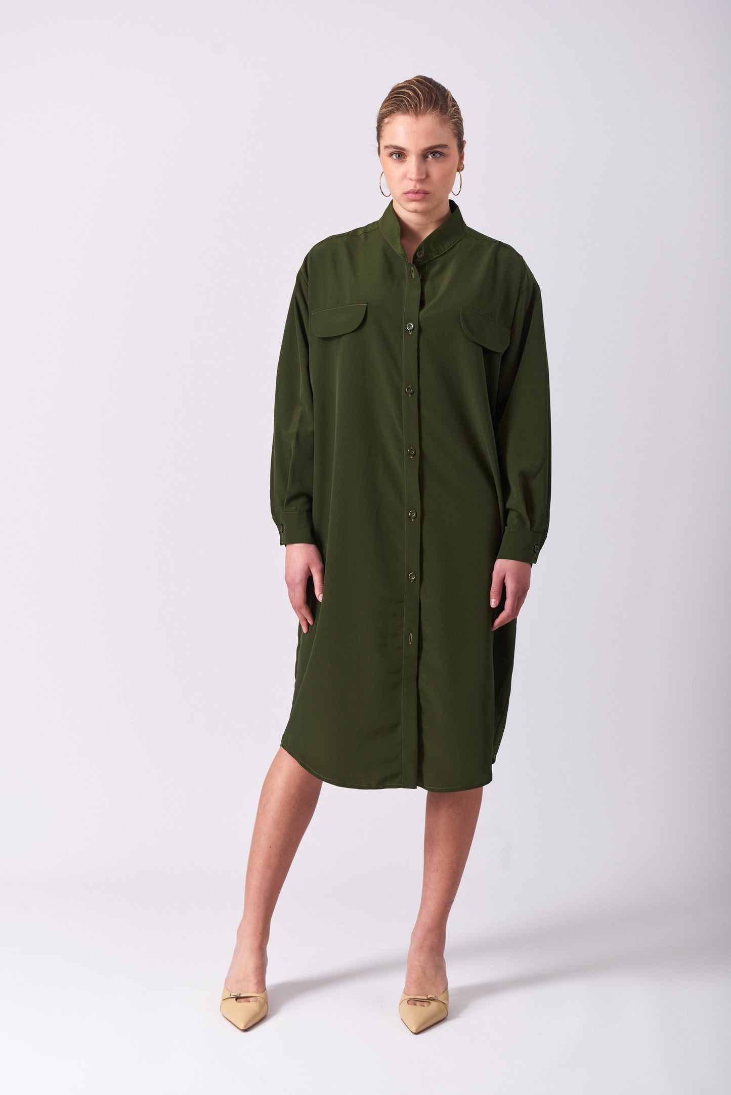 Dress 12 Long Sleeved Dress | Olive