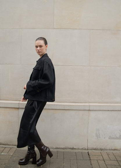 Jacket Wool Relaxed Fit | Black