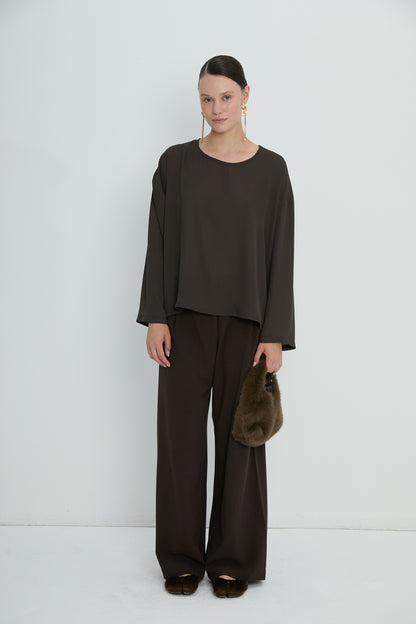Pants 1 Relaxed Fit Trousers | Brown