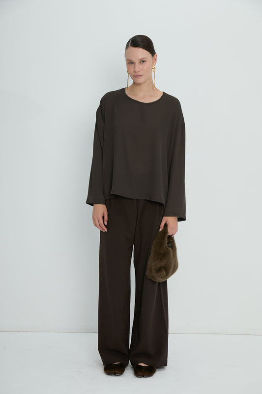 Pants 1 Relaxed Fit Trousers | Brown