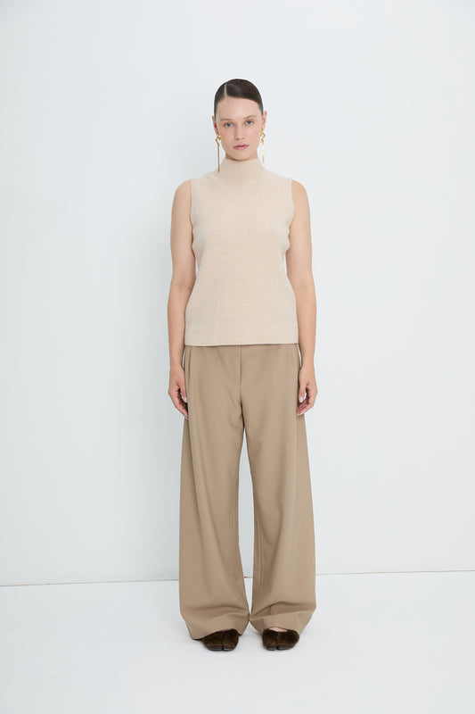 Pants 1 Relaxed Fit Trousers | Light Beige