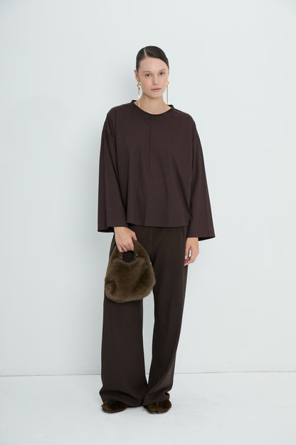 Pants 6 Wide Leg Trousers | Brown