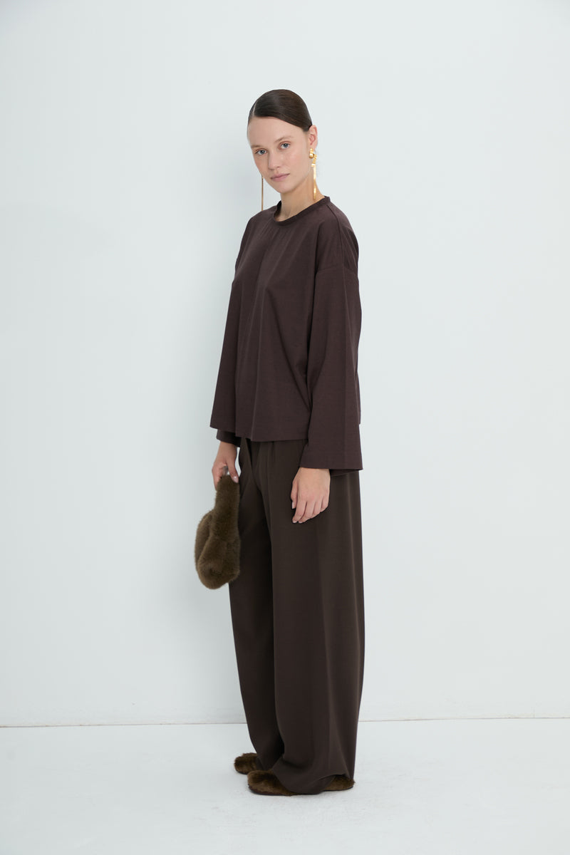 Pants 6 Wide Leg Trousers | Brown