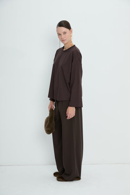 Pants 6 Wide Leg Trousers | Brown