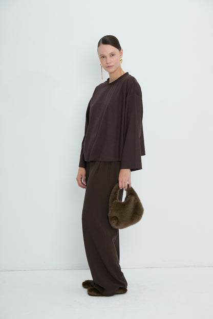 Pants 6 Wide Leg Trousers | Brown