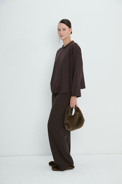 Pants 6 Wide Leg Trousers | Brown