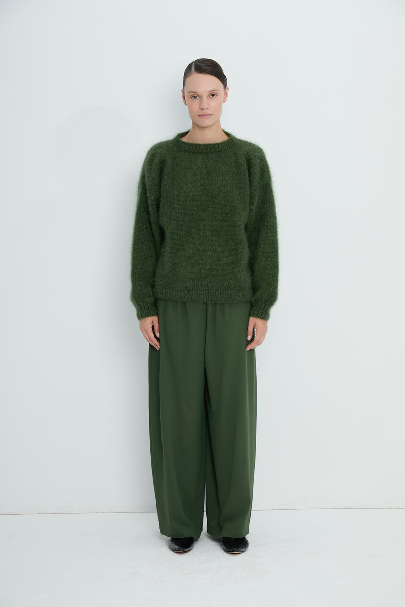 Pants 6 Wide Leg Trousers | Emerald Green