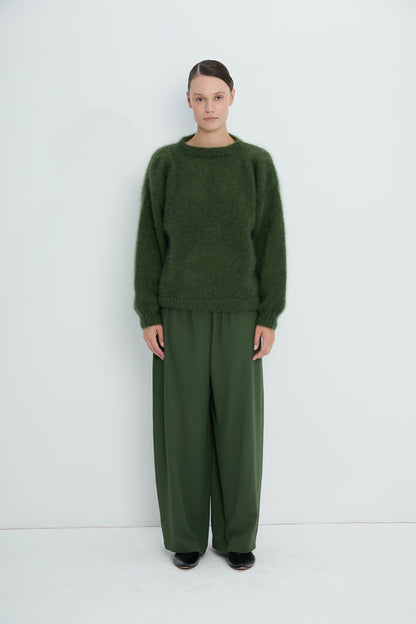Pants 6 Wide Leg Trousers | Emerald Green