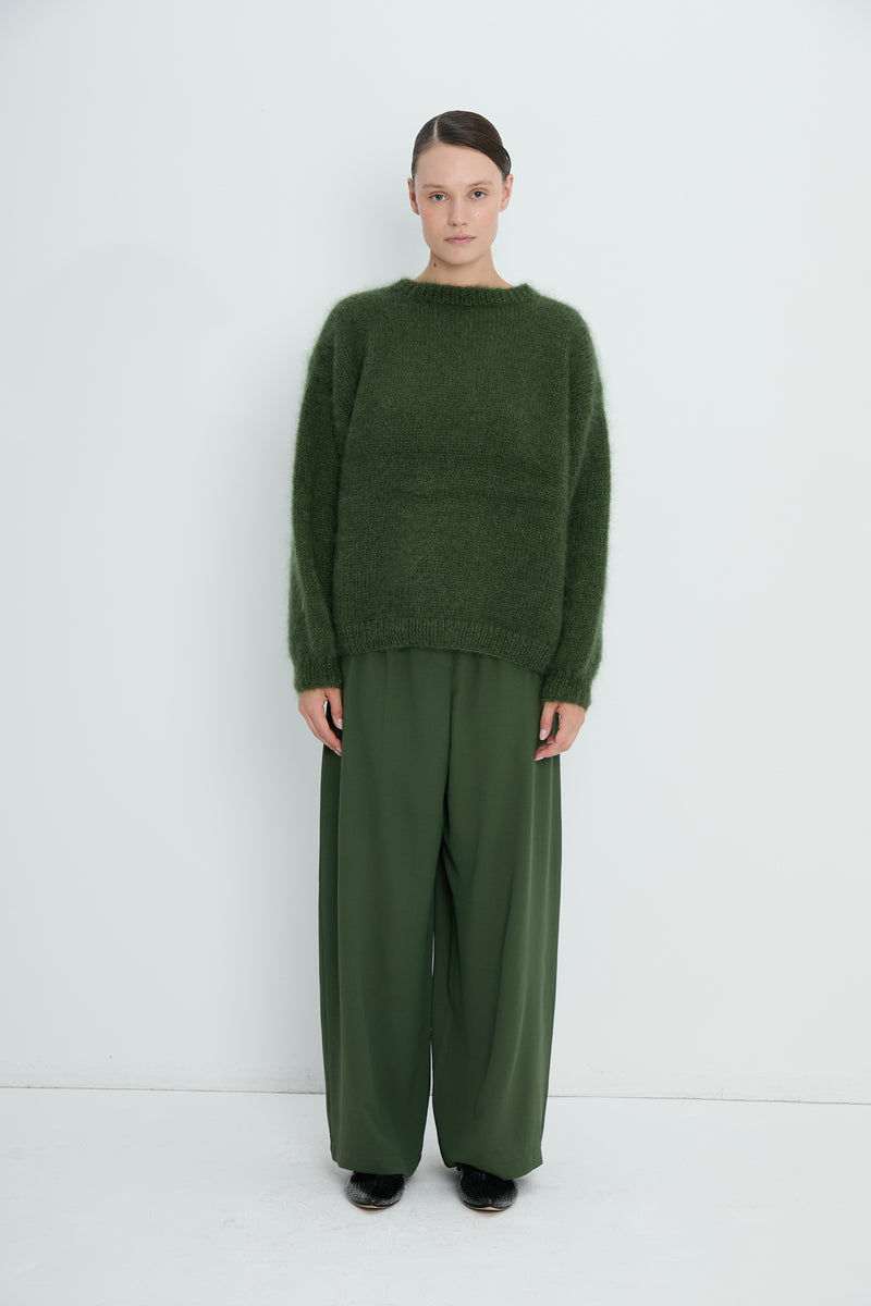 Pants 6 Wide Leg Trousers | Emerald Green