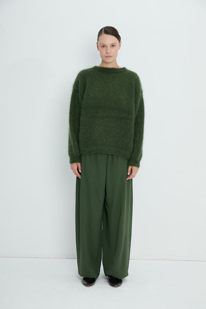 Pants 6 Wide Leg Trousers | Emerald Green