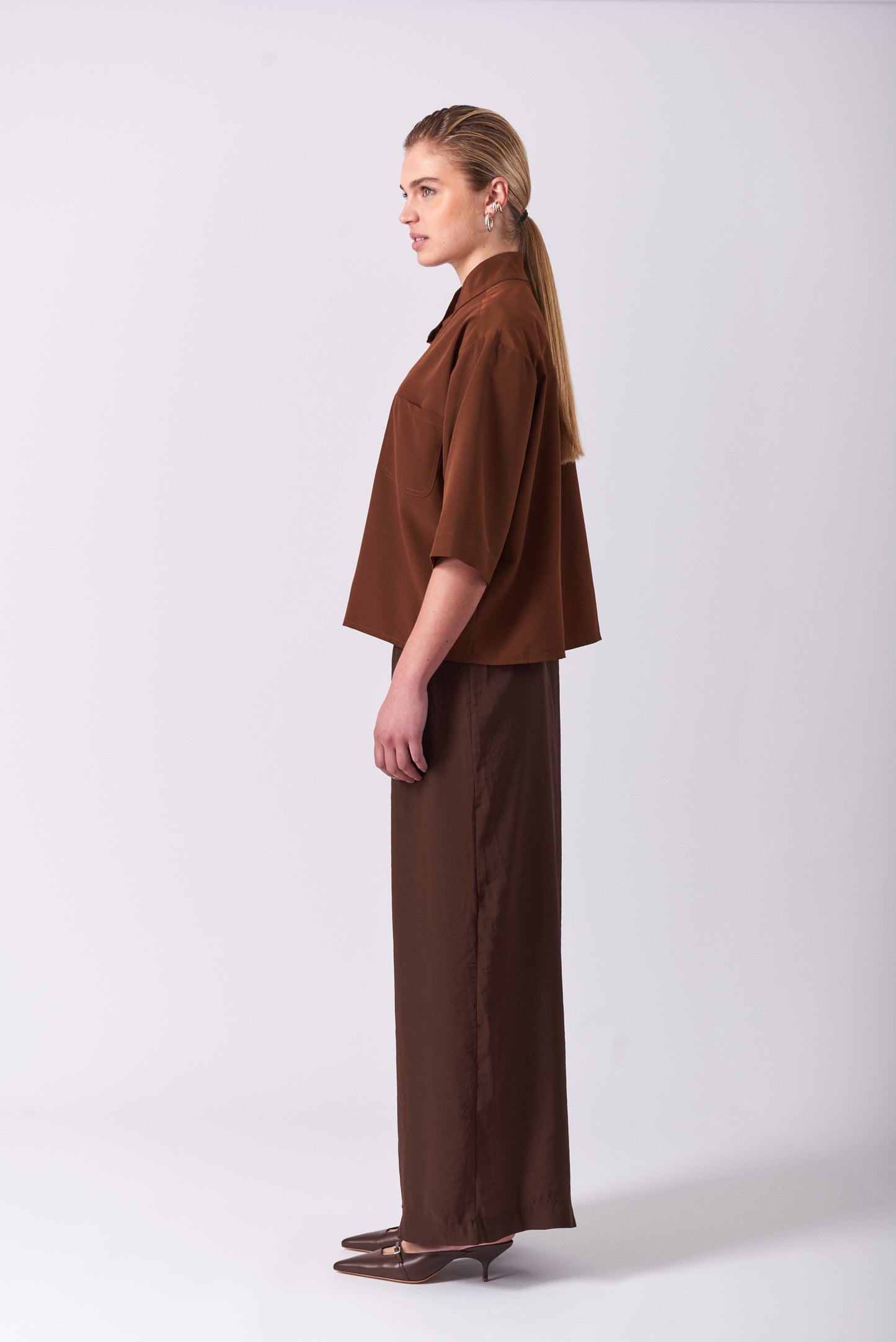 Pants 6 Wide Leg Trousers | Rust