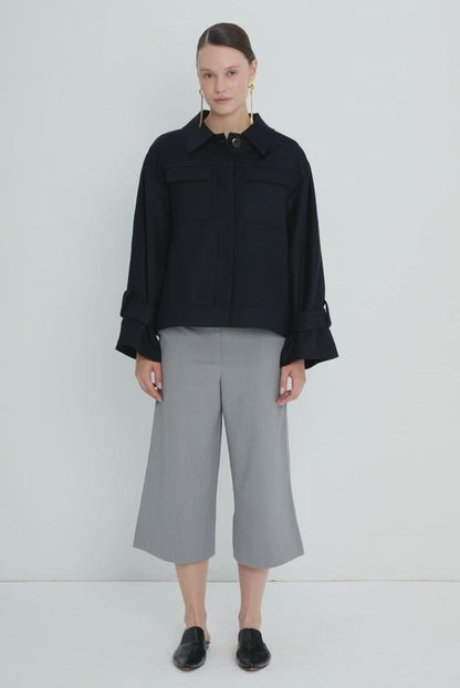 Jacket Wool Relaxed Fit | Dark Blue