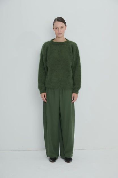 Pants 6 Wide Leg Trousers | Emerald Green