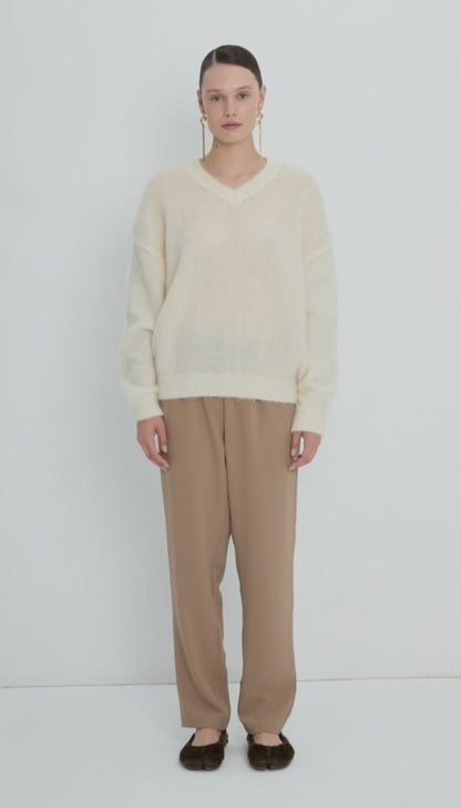 Pullover V neck | Cream