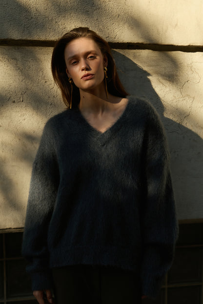 Pullover V neck | Charcoal