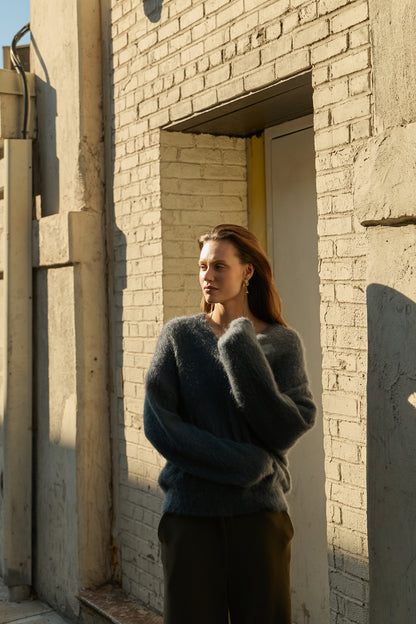 Pullover V neck | Charcoal