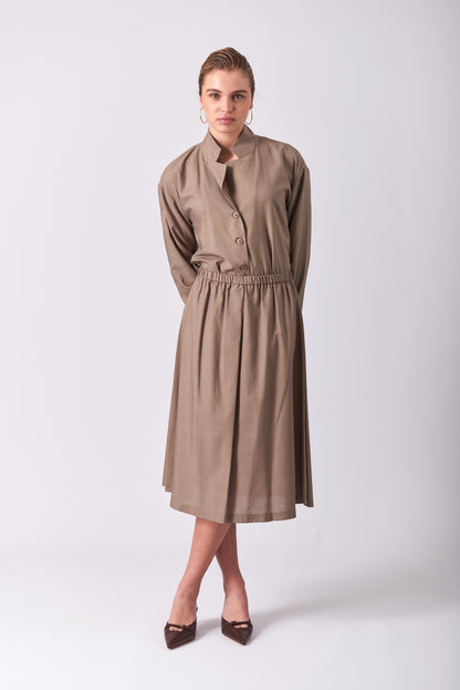 Skirt 1 Medium Length Skirt | Almond