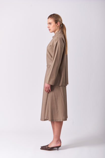 Skirt 1 Medium Length Skirt | Almond