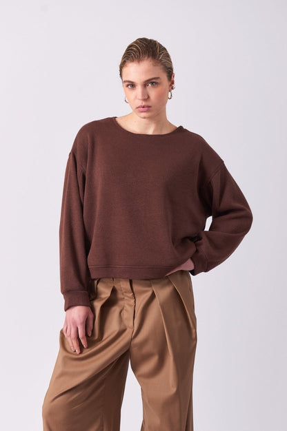 Top 23 Crew Neck Sweatshirt | Brown