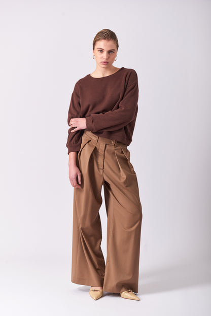 Top 23 Crew Neck Sweatshirt | Brown