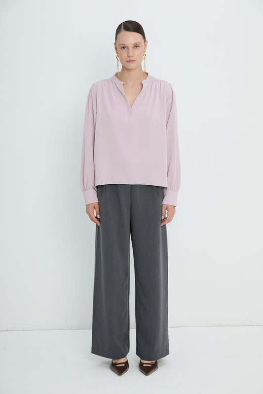 Top 8 V-Neck Blouse | Lilac